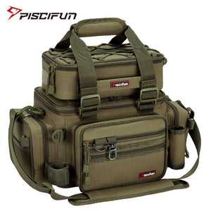 Piscifun Large Capacity Fishing Bag Portable Multifunctional Tackle Box Bag Multipurpose Outdoor Hiking Camping Bolsa De Pesca