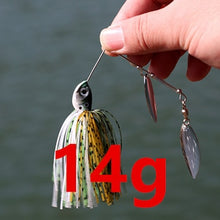 Load image into Gallery viewer, SUNMILE Fishing Spinnerbait Lures 14g Double Willow Blade Spinner Baits for Bass Pike Tiger Muskie Metal Jig Lure