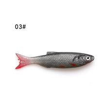 Load image into Gallery viewer, W.P.E Soft Lure 1pcs 9cm 7g 3D Eyes Soft Bait Silicone Rubber Body Swimbait Shad Crankbait Minnow Worms Wobblers Jig Bass Tackle