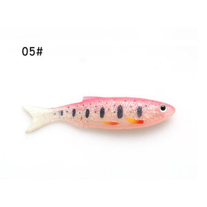 W.P.E Soft Lure 1pcs 9cm 7g 3D Eyes Soft Bait Silicone Rubber Body Swimbait Shad Crankbait Minnow Worms Wobblers Jig Bass Tackle