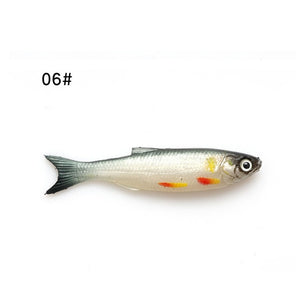 W.P.E Soft Lure 1pcs 9cm 7g 3D Eyes Soft Bait Silicone Rubber Body Swimbait Shad Crankbait Minnow Worms Wobblers Jig Bass Tackle