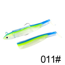 Load image into Gallery viewer, FTK black minnow jig head fishing lure soft pike lure 5g/12g/ 25g bass fishing shad soft bait boat code seabass bait for Zand