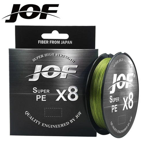 JOF 8 Weaves Fishing Line 150M 300M 500M 8 Strands Braided Fishing Line Multifilament PE Line 15 20 30 40 50 60 80 100LB