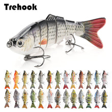 Load image into Gallery viewer, TREHOOK Sinking Wobblers Fishing Lures 10cm 17.5g 6 Multi Jointed Swimbait Hard Artificial Bait Pike/Bass Fishing Lure Crankbait