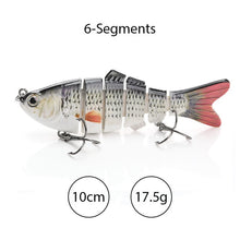 Load image into Gallery viewer, TREHOOK Sinking Wobblers Fishing Lures 10cm 17.5g 6 Multi Jointed Swimbait Hard Artificial Bait Pike/Bass Fishing Lure Crankbait