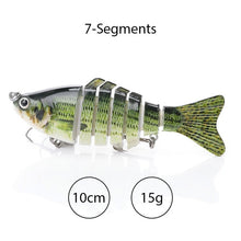 Load image into Gallery viewer, TREHOOK Sinking Wobblers Fishing Lures 10cm 17.5g 6 Multi Jointed Swimbait Hard Artificial Bait Pike/Bass Fishing Lure Crankbait