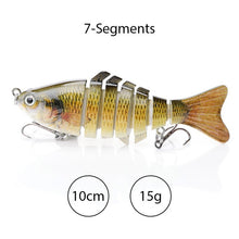 Load image into Gallery viewer, TREHOOK Sinking Wobblers Fishing Lures 10cm 17.5g 6 Multi Jointed Swimbait Hard Artificial Bait Pike/Bass Fishing Lure Crankbait