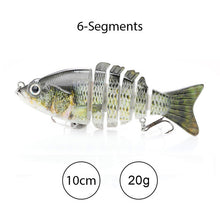 Load image into Gallery viewer, TREHOOK Sinking Wobblers Fishing Lures 10cm 17.5g 6 Multi Jointed Swimbait Hard Artificial Bait Pike/Bass Fishing Lure Crankbait