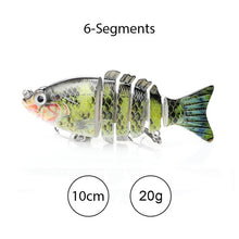 Load image into Gallery viewer, TREHOOK Sinking Wobblers Fishing Lures 10cm 17.5g 6 Multi Jointed Swimbait Hard Artificial Bait Pike/Bass Fishing Lure Crankbait