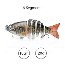 Load image into Gallery viewer, TREHOOK Sinking Wobblers Fishing Lures 10cm 17.5g 6 Multi Jointed Swimbait Hard Artificial Bait Pike/Bass Fishing Lure Crankbait