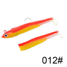 Load image into Gallery viewer, FTK black minnow jig head fishing lure soft pike lure 5g/12g/ 25g bass fishing shad soft bait boat code seabass bait for Zand