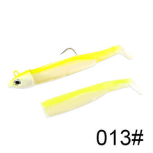 Load image into Gallery viewer, FTK black minnow jig head fishing lure soft pike lure 5g/12g/ 25g bass fishing shad soft bait boat code seabass bait for Zand