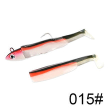 Load image into Gallery viewer, FTK black minnow jig head fishing lure soft pike lure 5g/12g/ 25g bass fishing shad soft bait boat code seabass bait for Zand