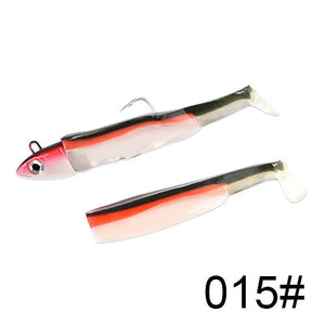 FTK black minnow jig head fishing lure soft pike lure 5g/12g/ 25g bass fishing shad soft bait boat code seabass bait for Zand