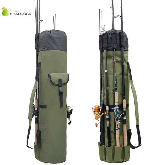 Shaddock Fishing Portable Multifunction Nylon Fishing Bags Fishing Rod Bag Case Fishing Tackle Tools Storage Bag