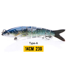 Load image into Gallery viewer, VTAVTA 14cm 23g Sinking Wobblers Fishing Lures Jointed Crankbait Swimbait 8 Segment Hard Artificial Bait For Fishing Tackle Lure