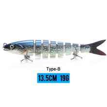 Load image into Gallery viewer, VTAVTA 14cm 23g Sinking Wobblers Fishing Lures Jointed Crankbait Swimbait 8 Segment Hard Artificial Bait For Fishing Tackle Lure