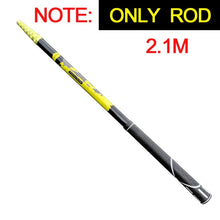 Load image into Gallery viewer, Fishing landing hand Nets 4M 3M 2.1M Folding Carbon rod Nylon Collapsible steel Tackle  tank Hole Depth Dipfor fishing