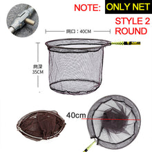 Load image into Gallery viewer, Fishing landing hand Nets 4M 3M 2.1M Folding Carbon rod Nylon Collapsible steel Tackle  tank Hole Depth Dipfor fishing