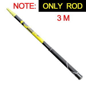 Fishing landing hand Nets 4M 3M 2.1M Folding Carbon rod Nylon Collapsible steel Tackle  tank Hole Depth Dipfor fishing