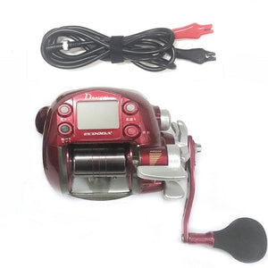 Deep Sea Marine Boat Fishing Electric Fishing Reel Saltwater Trolling Drum Round Reel Large Capacity Winch Battery