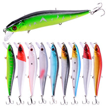 Load image into Gallery viewer, 10pcs hard lure set 23g 14cm iscas artificiai Hard Bait Minnow Fishing Lures Wobbler Crankbait 11.5cm 14g Fishing Crankbait lure