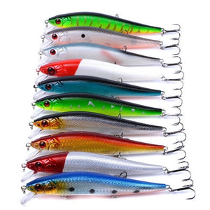 10pcs hard lure set 23g 14cm iscas artificiai Hard Bait Minnow Fishing Lures Wobbler Crankbait 11.5cm 14g Fishing Crankbait lure