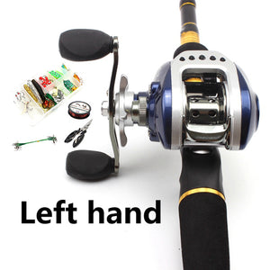 NEW carbon fishing Casting Rod and Casting Reels Set Lures combination line 1.8m-2.7m  telescopic fishing rod fishing fish