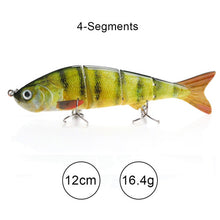 Load image into Gallery viewer, TREHOOK Sinking Wobblers Fishing Lures 10cm 17.5g 6 Multi Jointed Swimbait Hard Artificial Bait Pike/Bass Fishing Lure Crankbait