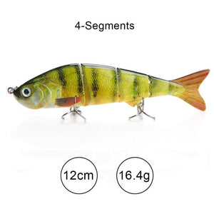 TREHOOK Sinking Wobblers Fishing Lures 10cm 17.5g 6 Multi Jointed Swimbait Hard Artificial Bait Pike/Bass Fishing Lure Crankbait