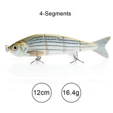 Load image into Gallery viewer, TREHOOK Sinking Wobblers Fishing Lures 10cm 17.5g 6 Multi Jointed Swimbait Hard Artificial Bait Pike/Bass Fishing Lure Crankbait