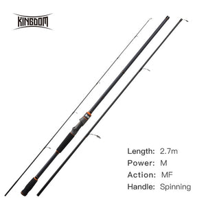 Kingdom Fishing Rod Lure Fishing 2&3 Sections 1.95/1.98/2.13/2.4/2.7/3.0m ML M MH Power Good Quality Straight For Bass Perch