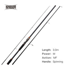 Load image into Gallery viewer, Kingdom Fishing Rod Lure Fishing 2&amp;3 Sections 1.95/1.98/2.13/2.4/2.7/3.0m ML M MH Power Good Quality Straight For Bass Perch