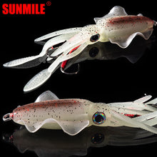 Load image into Gallery viewer, SUNMILE Fishing Soft Lure 20g/60g/80g/100g/120g/150g 15cmm/20cm Luminous/UV Squid Jig Fishing Lures For Sea Fishing Wobbler Bait