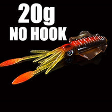 Load image into Gallery viewer, SUNMILE Fishing Soft Lure 20g/60g/80g/100g/120g/150g 15cmm/20cm Luminous/UV Squid Jig Fishing Lures For Sea Fishing Wobbler Bait