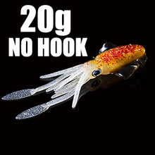 Load image into Gallery viewer, SUNMILE Fishing Soft Lure 20g/60g/80g/100g/120g/150g 15cmm/20cm Luminous/UV Squid Jig Fishing Lures For Sea Fishing Wobbler Bait