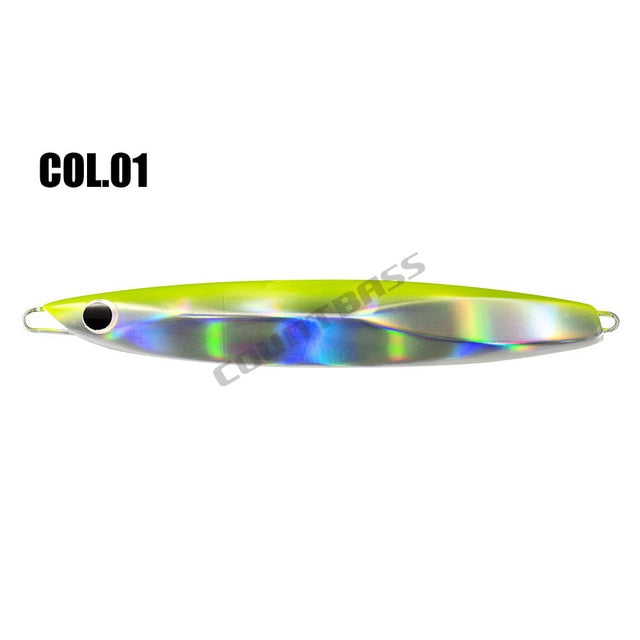 Countbass Jigging Fishing Lures 60g 80g 100g 120g 150g, Saltwater Slide Jigs Leurre Lead Metal Fish Bait Snapper Lure