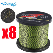 Load image into Gallery viewer, DORISEA 8 Strands 100M 300M 500M 1000M 1500M 2000M PE Multifilame Braided Fishing Line 6LB -300LB Fishing Wire