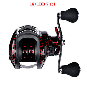 12 + 1 Bearings Waterproof Left / Right Hand Baitcasting Fishing Reel High Speed Fishing Reel with Magnetic Brake System