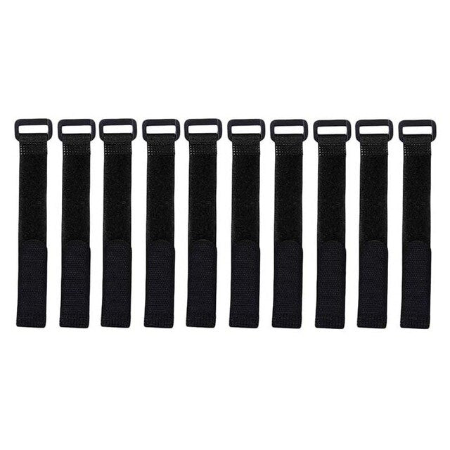 Wholesale 10pcs Reusable Fishing Rod Strap Nylon Clasp Non-slip Fishing Pole Wrap Band Holder Fastener Adjustable