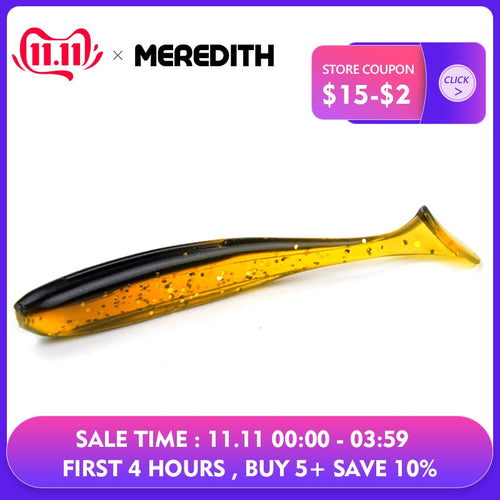 Meredith Easy Shiner Fishing Lures 50mm 75mm 100mm 130mm Wobblers Carp Fishing Soft Lures Silicone Artificial Double Color Baits