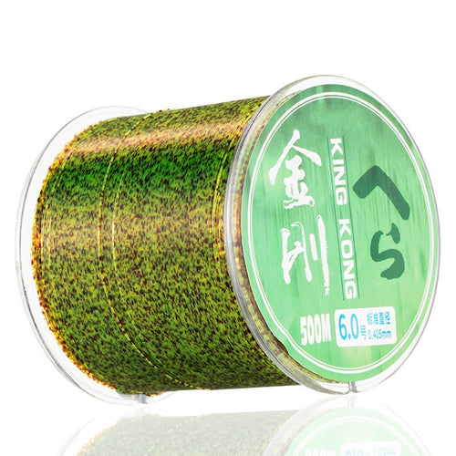 Super Strong 500M Fluorocarbon Japan Monofilament Nylon Fishing Line Rock Sea Thread Camouflage Discoloration Spool Pesca Peche