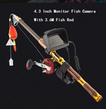 Load image into Gallery viewer, PDDHKK 4.3 inch Color 8MP Resolution Lens Underwater Video Cameras 30M Cable Fishing Rod Underwater Lens Fishing Video Cameras