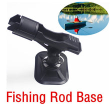 Load image into Gallery viewer, 360 Degree vertical adjustment Fishing Rod bracket For Boat Kayak 360 Degree Adjustable Fishing Rail Side Rod Holder With Base