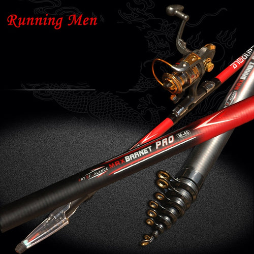 Carbon Fishing Pole 2.4M-6.3M Stream Fishing Rod Carbon Fiber Telescopic Fishing Rod Ultra Light Carp Fishing Pole