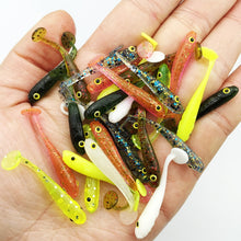 Load image into Gallery viewer, Hot selling! fishing lure soft 12Pcs/Lot 3.4cm/0.4g Soft Baits  3D eyes with smell salt Fishing Lures soft bag