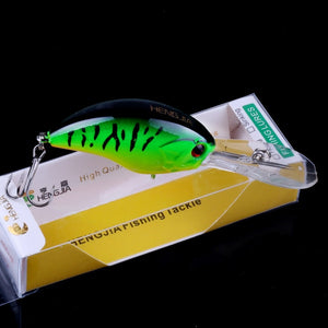 HENGJIA 12G 9CM Fishing Lures rock Crank Bait Crankbait Minnow  Bass Treble Hooks swim Hard lure baits wobbler Long Big Tongue