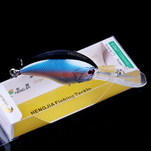 HENGJIA 12G 9CM Fishing Lures rock Crank Bait Crankbait Minnow  Bass Treble Hooks swim Hard lure baits wobbler Long Big Tongue