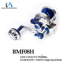 Load image into Gallery viewer, Maximumcatch Aluminum CNC Machined Trolling Reel Left Right Hand Jigging Reel Max Drag 10kg-19.5kg Fishing Reel