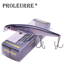 Load image into Gallery viewer, Proleurre 1PCS Minnow Fishing Lure Laser Hard Artificial Bait 3D Eyes 11cm 14g Fishing Wobblers diving 0.2m-1m Crankbait Minnows